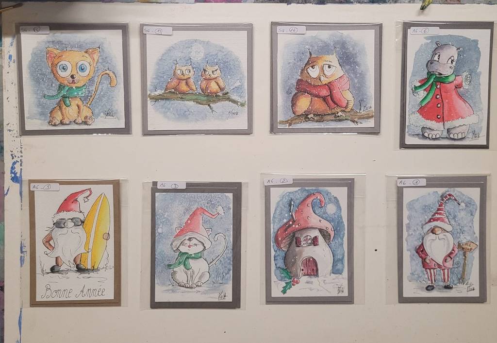 L'aquarelle réinvente la magie de Noël.
