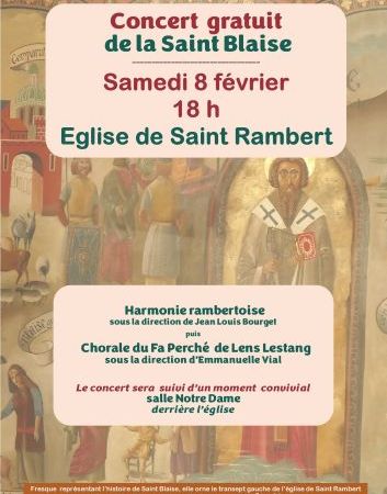 🎵 Concert de la Saint-Blaise à Saint-Rambert-d'Albon 🎵