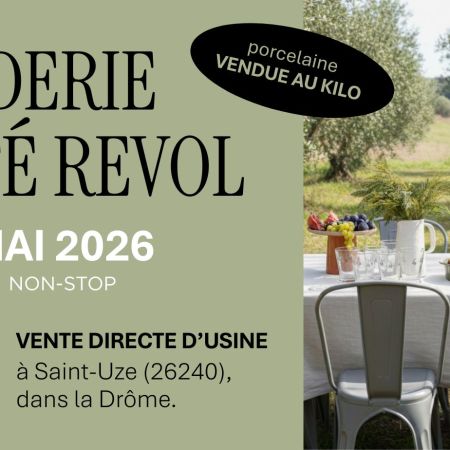 Braderie Revol 2026 : porcelaine au kilo à Saint-Uze, Drôme