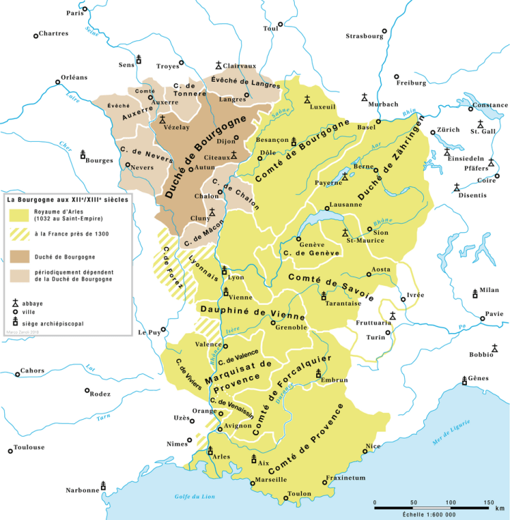 Carte du Royaume d'Arles