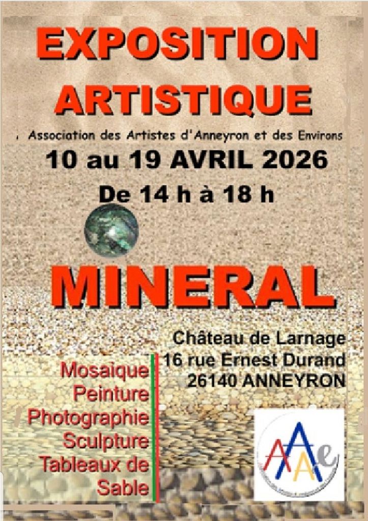 Minéral : exposition collective à Anneyron, Château de Larnage